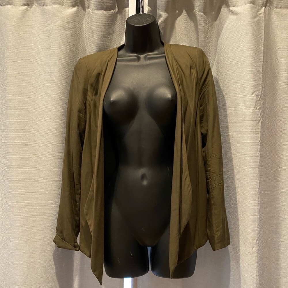 Army green cardigan